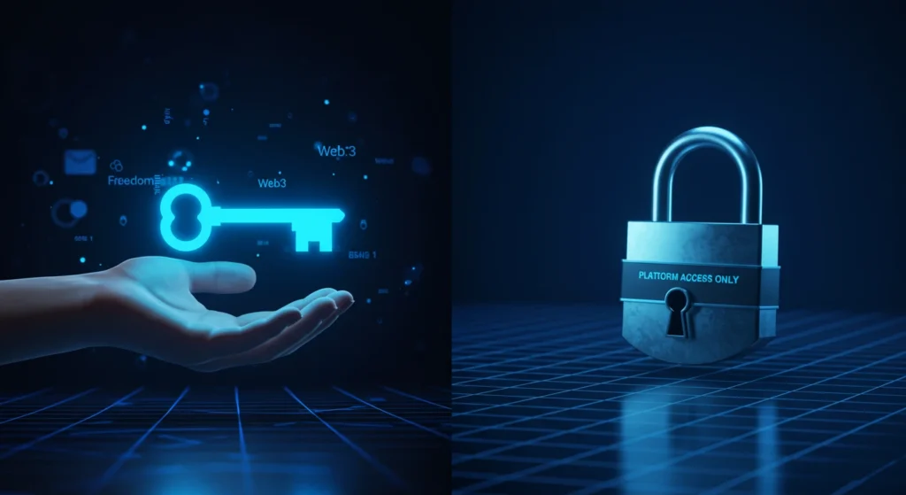 a hand holding a key opening platform access lock