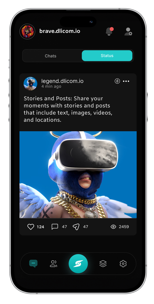 Dlicom screenshot on the phone